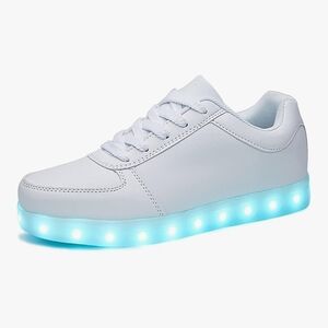 Illuminated White LED Sneakers